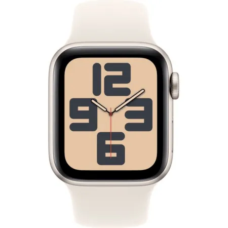 Apple Watch Series SE 2024 40mm Starlight Aluminum Case with Starlight Sport Band S/M